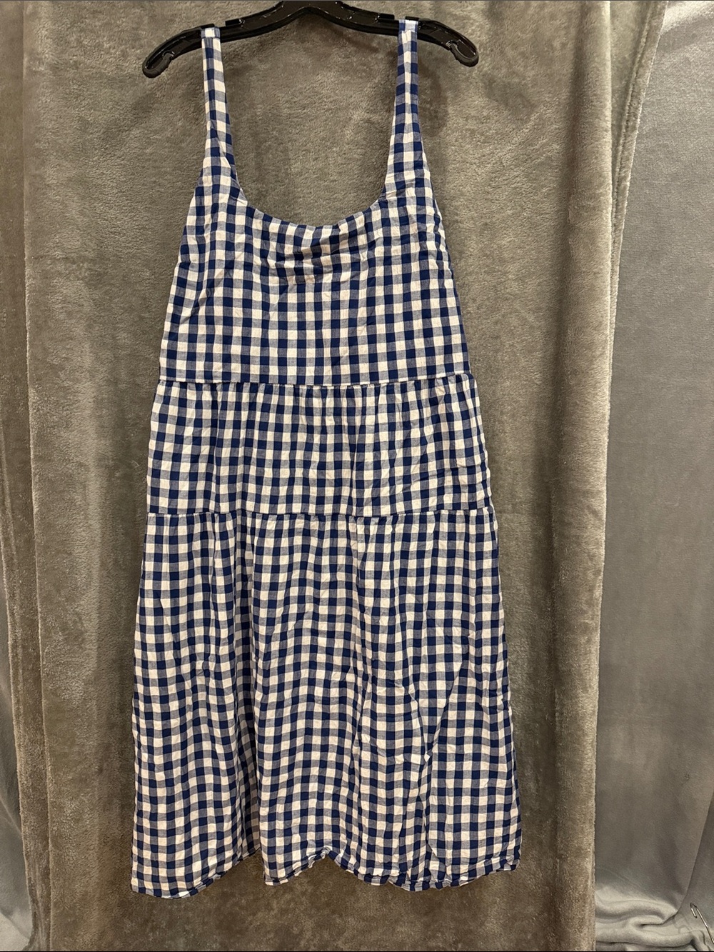 Ava & Viv Navy and White Gingham Sundress 3X